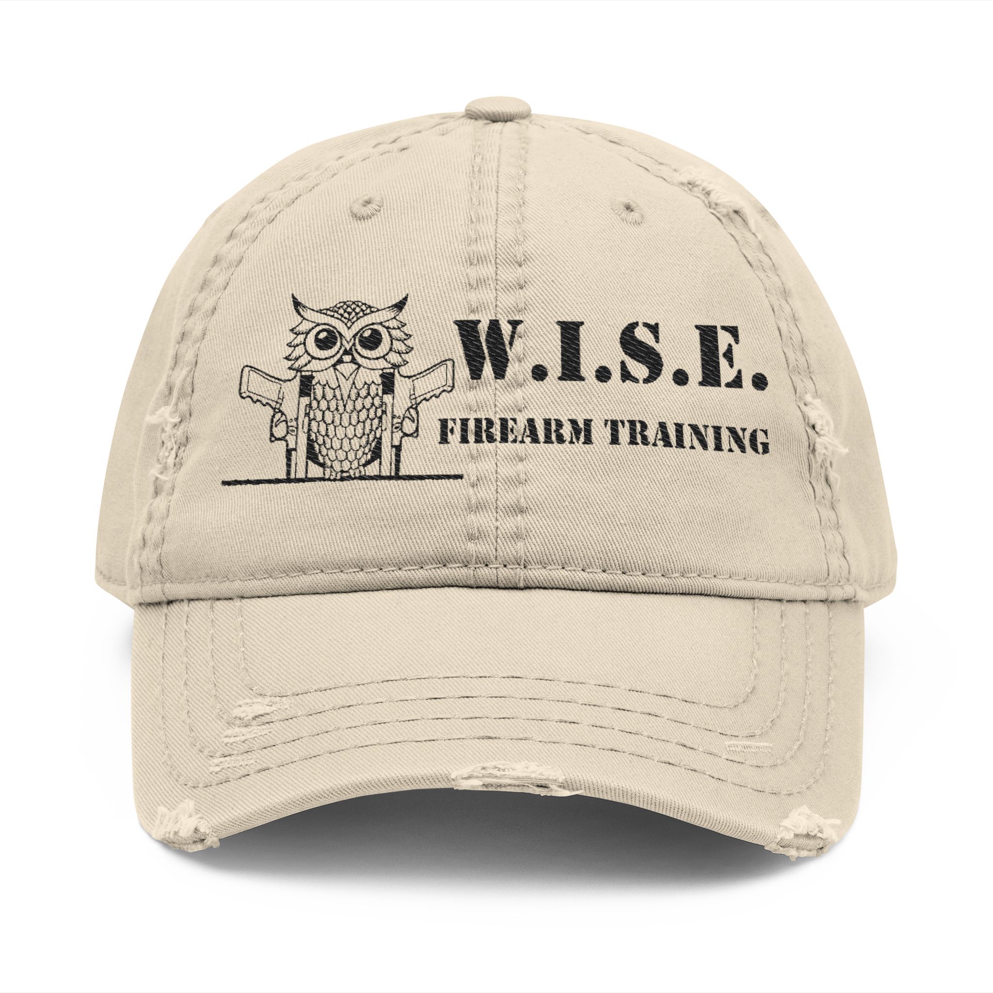 Distressed Embroidered Dad Hat — W.I.S.E. Firearm Training Cap - Image 5