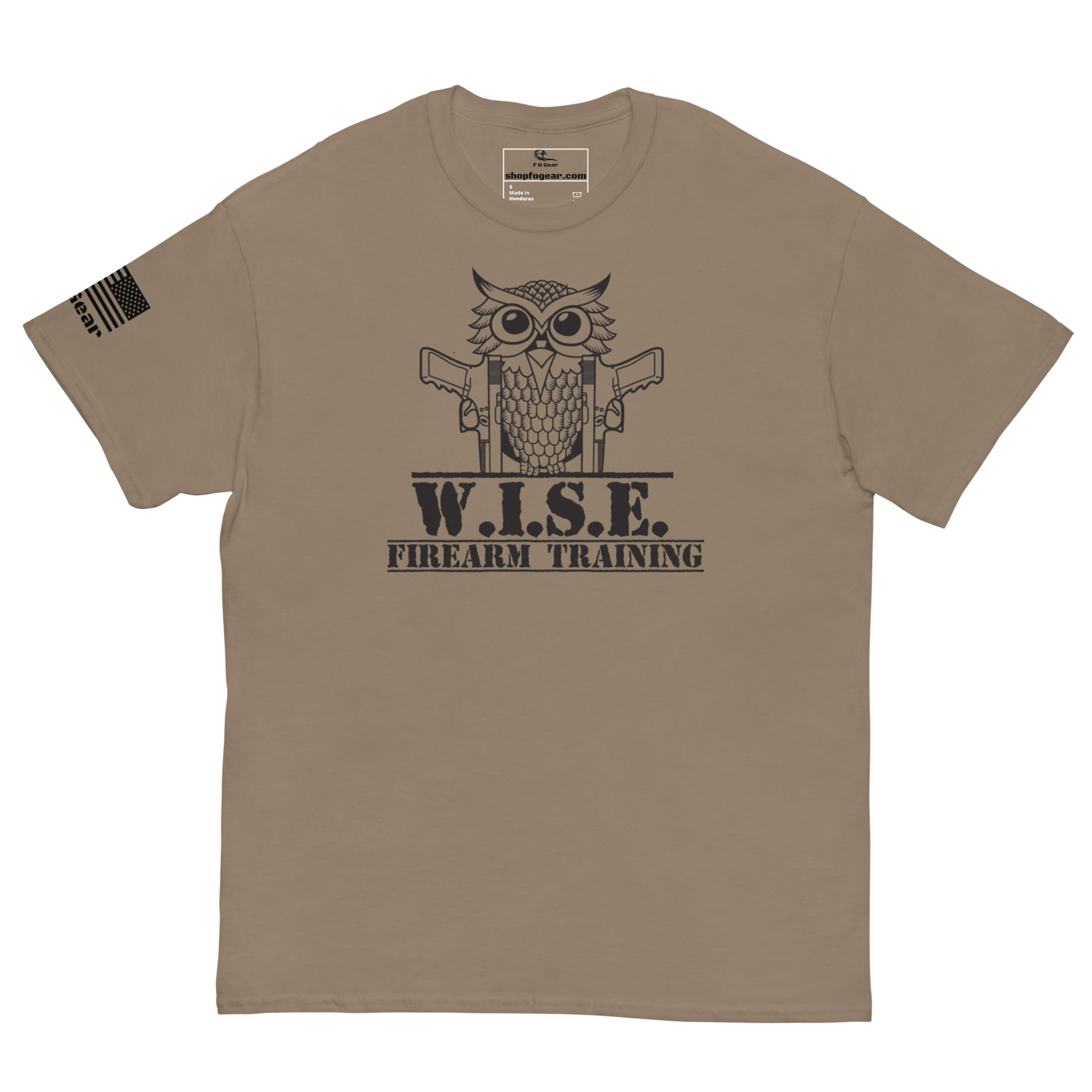 W.I.S.E. Firearm Training Black Logo T Shirt