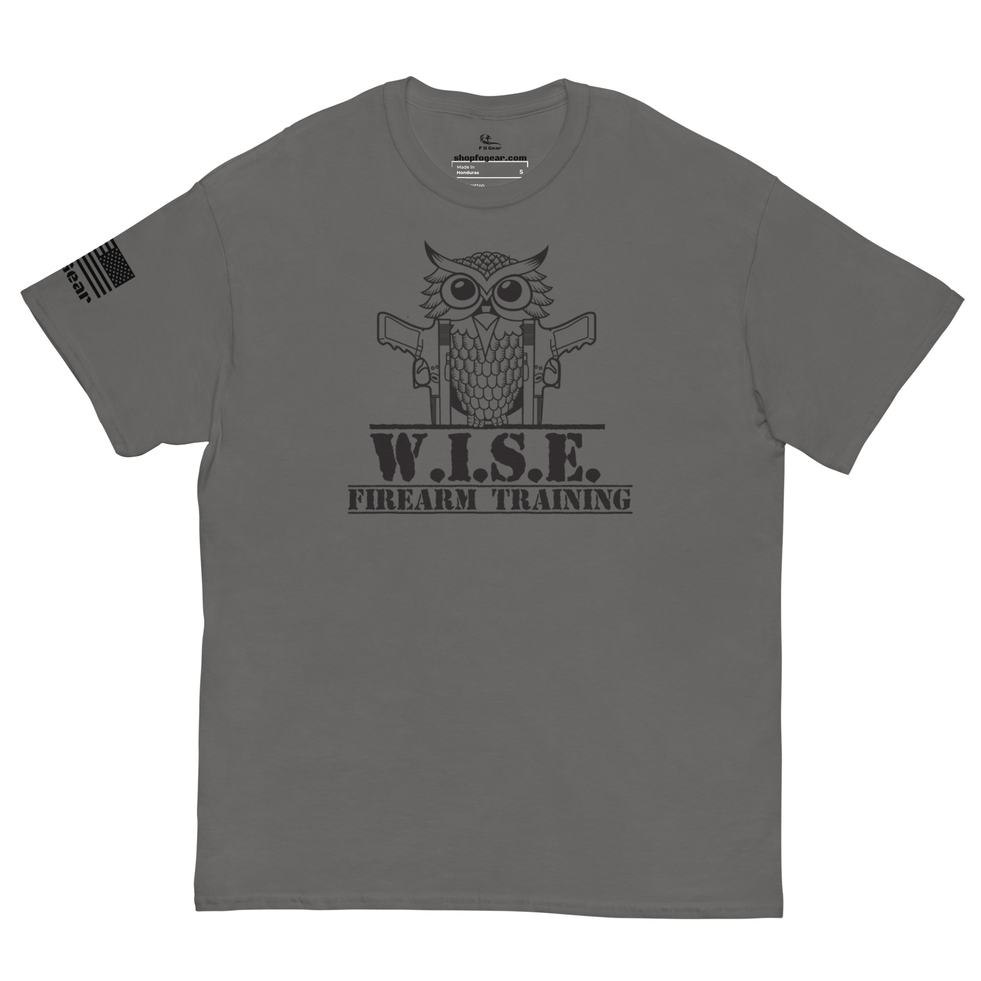 W.I.S.E. Firearm Training Black Logo T Shirt - Image 8