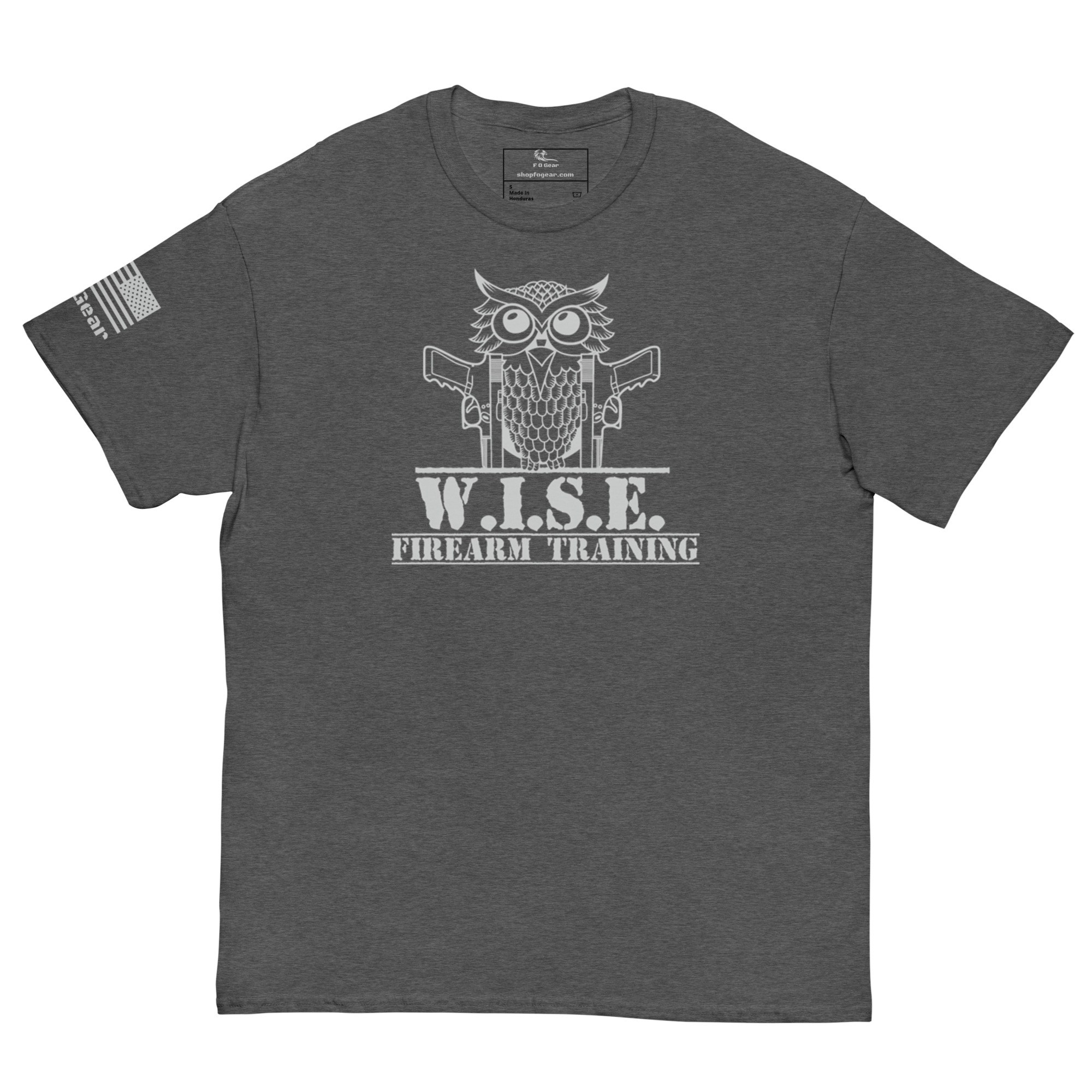 W.I.S.E. Firearm Training Grey Logo T Shirt - Image 10