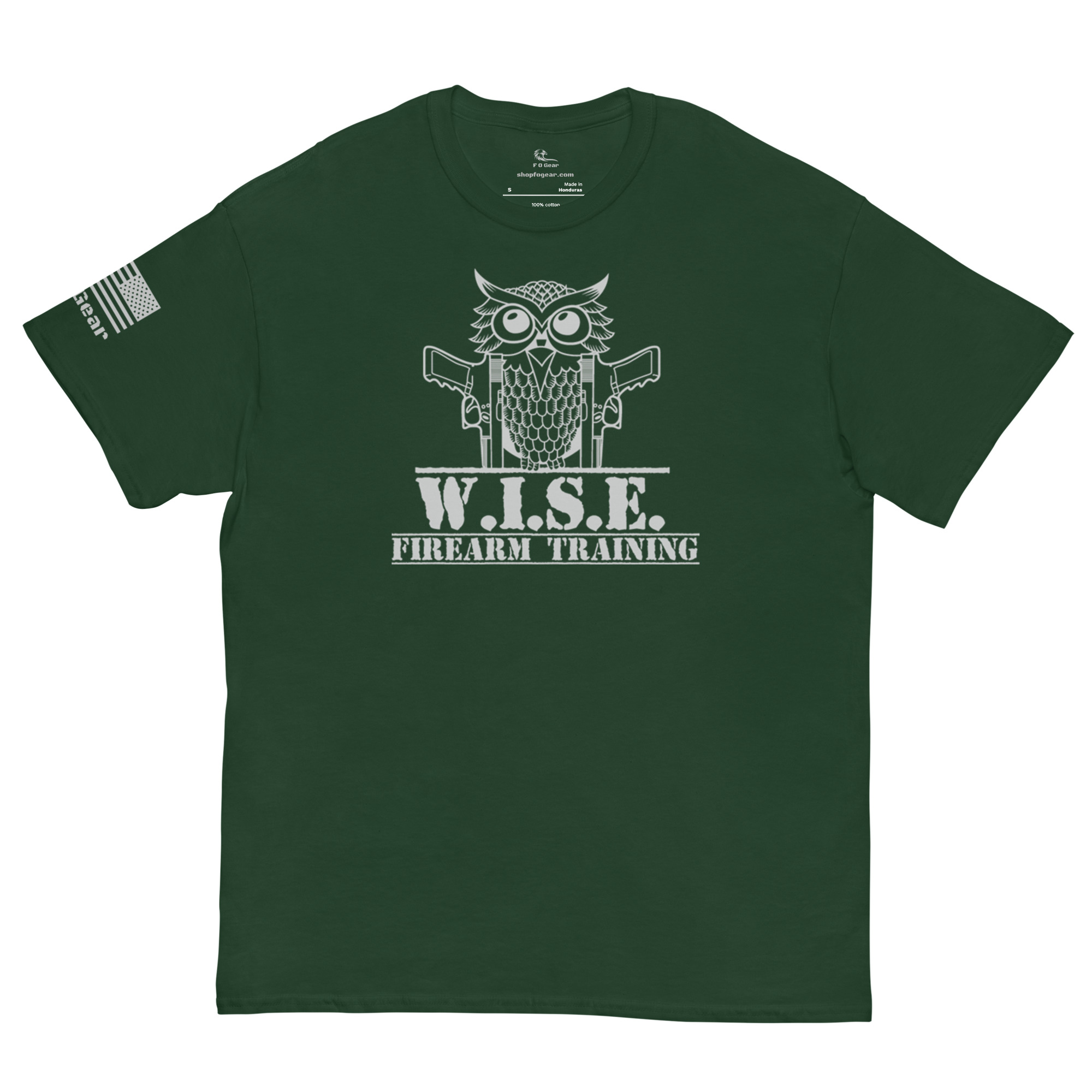 W.I.S.E. Firearm Training Grey Logo T Shirt - Image 5