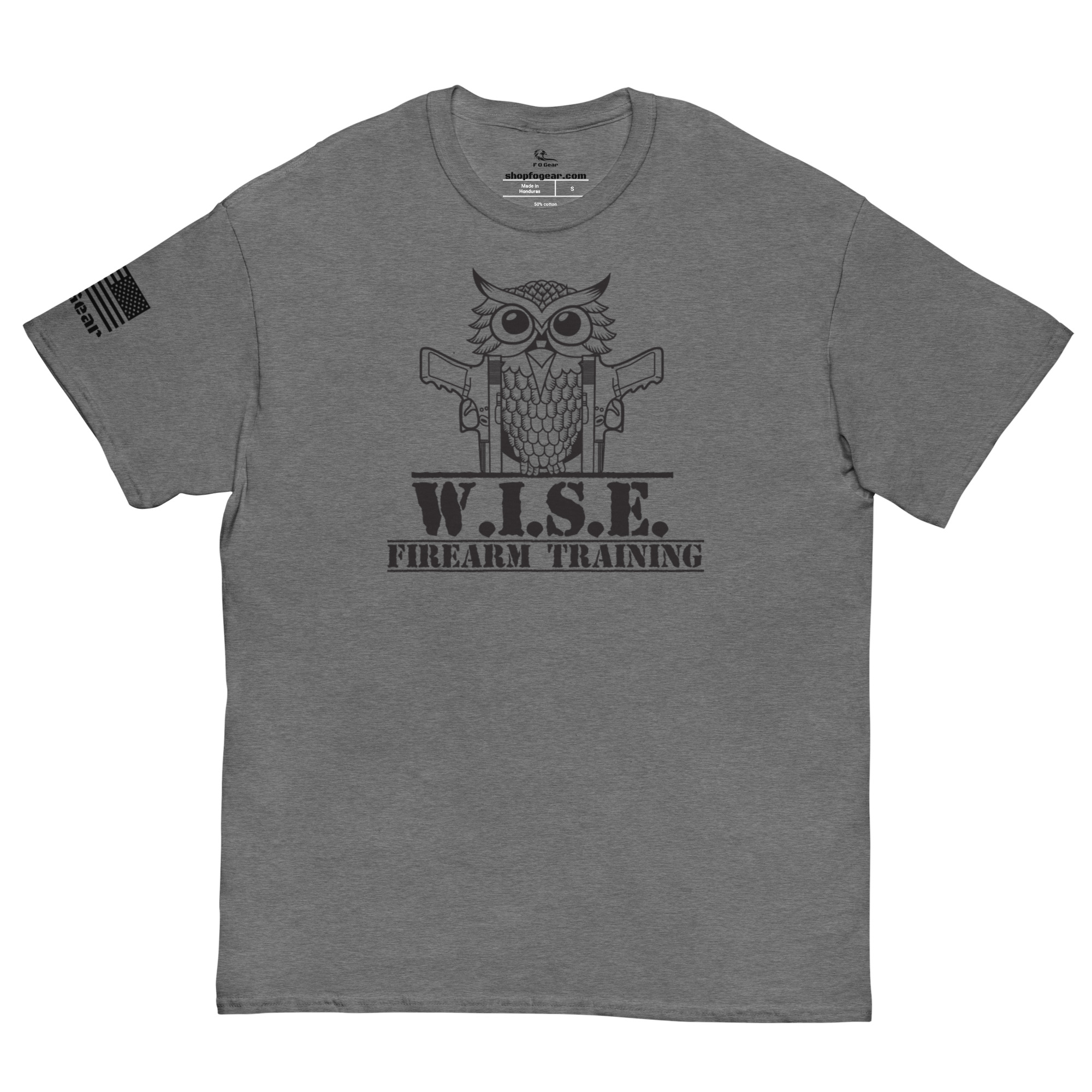 W.I.S.E. Firearm Training Black Logo T Shirt - Image 7