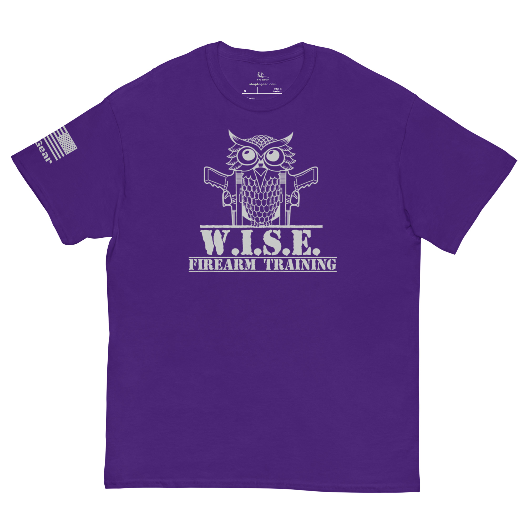 W.I.S.E. Firearm Training Grey Logo T Shirt - Image 4