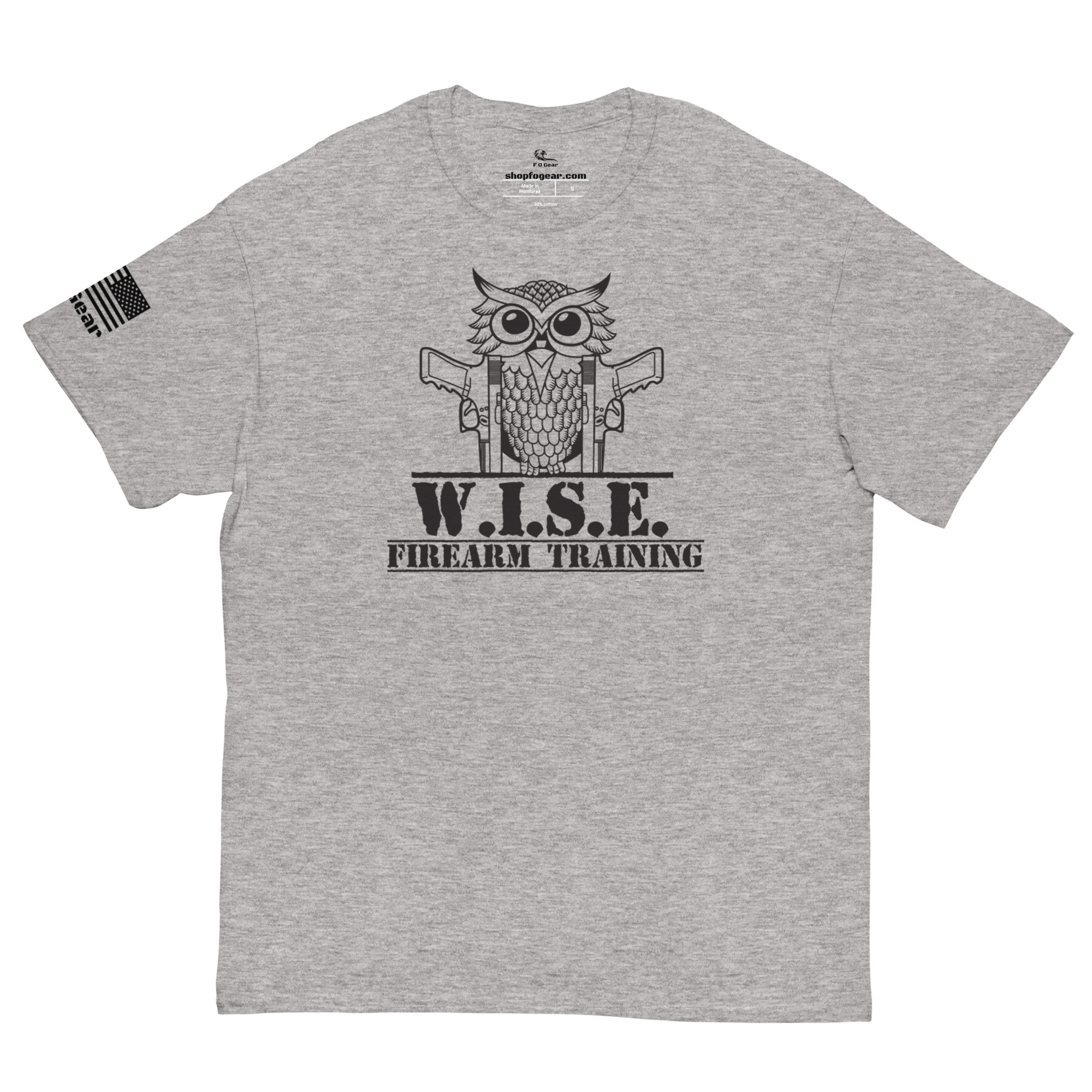 W.I.S.E. Firearm Training Black Logo T Shirt - Image 4